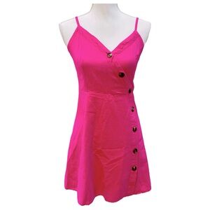 American Eagle Pink Button Dress Small